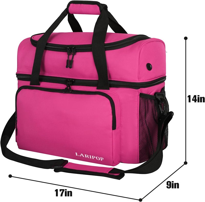 LARIPOP 2 Ball Bowling Bag, Double Bowling Ball Bag with Dual Padded Holder & Shoe Compartment- Fits Shoes Up to Mens Size 16 - Image 2